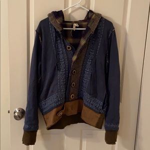 Free People We the Free flannel lined hoodie